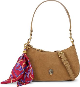 Kurt Geiger Sloane Suede Hobo Crossbody Bag in Tan at Nordstrom