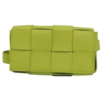Bottega Veneta Pre-owned Leather Cassette Belt Maxi Intrecciato Waist Bag - - Pre-owned - Uomo - Verde - ONE SIZE