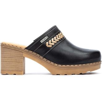 Pikolinos Comfortabele en Elegante Canarias Damesklomp - Dames - Muiltjes - Zwart - 41 EU - Leer - Schoenen