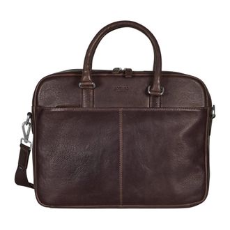 Howard London Laptop Bag Morris - Heren - Laptoptassen - Bruin - ONE Size - Leer - Tassen