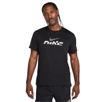 Nike Heren Miler Swoosh Dri-FIT UV Bescherming T-shirt (Zwart/Reflecterend)
