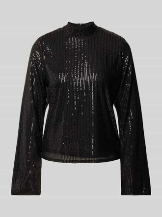 Vero Moda Longsleeve mit Stehkragen Modell PALLI in Black, Größe L