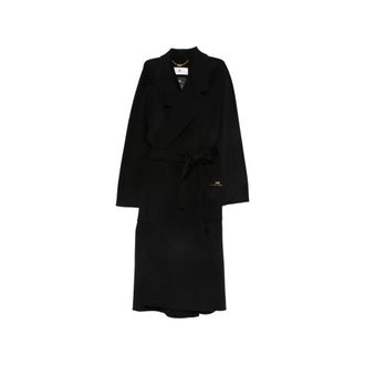 Elisabetta Franchi Belted Logo-plaque Coat