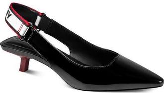 DKNY Nolene Slingback Pump in Black/Ruby Red at Nordstrom, Size 7.5