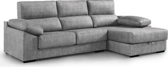 Home Heavenly Home Heavenly - Sof&aacute; Chaise Longue Monti Asientos Extra&iacute;bles, Respaldos Reclinables, Arc&oacute;n Integrado 100x283x167 Cm. Color: Gris Oscuro Chaise Longue 