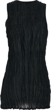 Toteme Womens Top Crinkled Knit Black Tops