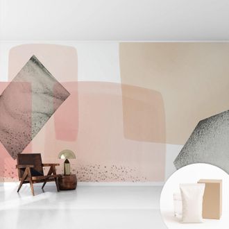 Tulup Fototapete Tapete Vliestapete Mit Kleber B&uuml;ro Wandgestaltung - Wanddekoration Wohnzimmer Zarte Figuren 416x254 Cm
