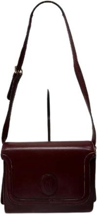 Cartier Pre-owned Leather Shoulder Bag - Dames - Vintage Schoudertas - Rood - ONE Size - Leer - Vintage