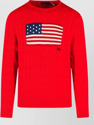 Polo Ralph Lauren cotton sweater cable knit crew neck