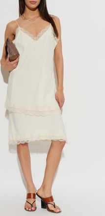 R&oacute;he Top With Lace Inserts, Womens, Cream