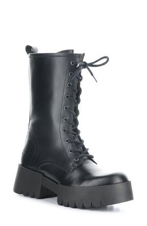 FLY London Elna Lug Sole Boot in 000 Black at Nordstrom, Size 10-10.5Us