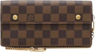 Louis Vuitton Pre-owned Clutches, male, Brown, Size: ONE SIZE Pre-owned Damier Portefeuille Accordéon Long Wallet