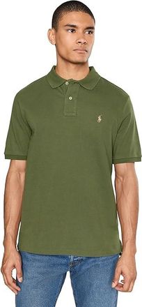 Polo Ralph Lauren Classic Fit Mesh Polo Shirt Mens Short Sleeve Knit Supply Olive : 2XL, Cotton