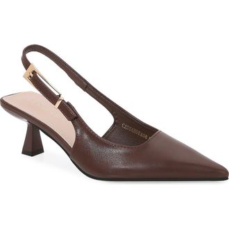 Berness Cassandra Slingback Kitten Heel Pump in Brown at Nordstrom Rack, Size 8.5