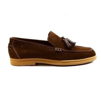 Berwick 1707 Sailor Shoes, male, Brown, Size: 7 US Comfortable Brown Moccasin with Tassels