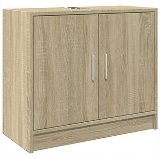vidaXL Armario de lavabo madera de ingeniería roble Sonoma 63x29x55 cm Vidaxl