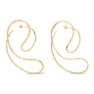 Panconesi Accessoires, unisex, Geel, ONE Size, P Continua Earrings Large