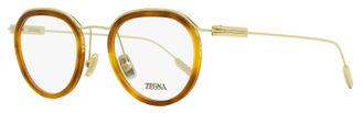 Ermenegildo Zegna Mens Floating Oval Eyeglasses EZ5289 053 Blonde Havana/Gold 49mm