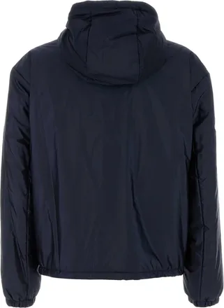 Prada Mens Re-Nylon Padded Down Jacket Navy Recycledpolyamide