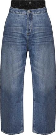The Attico Double Waist Jeans - Dames - Loose Fit Jeans - Blauw - W27 - Katoen - Jeans