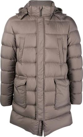 Herno Woven Half Coat - male - Herno - Down Coats - Beige - XL - Coats