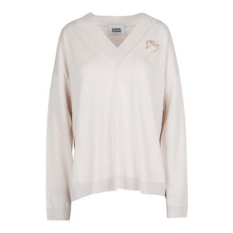 Alpha Studio V-neck Knitwear, female, Beige, S, V-neck Knitwear