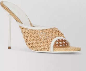PARIS TEXAS raffia mules