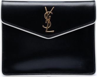 Saint Laurent Pre-owned Saint Laurent Baby Smooth Shiny Calfskin Monogram Uptown Pouch 237EMKXJY9ZHVKU6