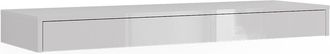 Vicco Estante De Pared Sherry, Blanco Alto Brillo, 120 X 12 Cm Con Caj&oacute;n, Vicco