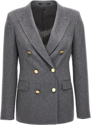 Tagliatore Grey Parigi Double Breasted Blazer