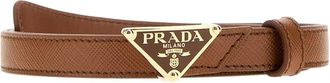 Prada Brown Logo Belt