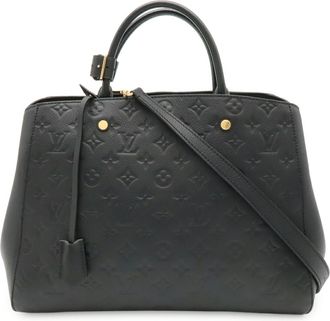Louis Vuitton Black Noir Monogram Empreinte Handbag Shoulder Bag Tote Bag (Pre-Owned)