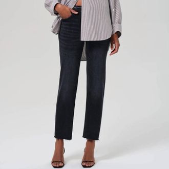 Citizens Of Humanity Palma Straight Leg Jeans In Washed Black