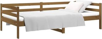 vidaXL Vidaxl - Sof&aacute; Cama Sin Colch&oacute;n Madera Maciza Pino Marr&oacute;n Miel 90x190 Cm