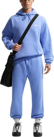 Nike Club Mens Tracksuit Pullover Embroidered Long Sleeve - Blue Cotton - Size X-Large