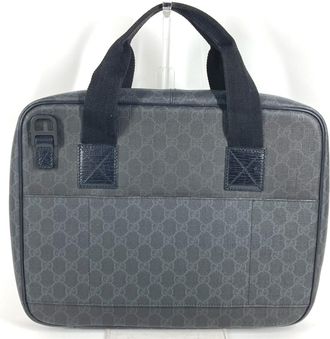 Gucci Black Gg Supreme Handbag Tote Bag (Pre-Owned)