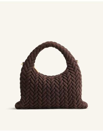 JW PEI Cora borsa trapuntata con manico superiore in camoscio sintetico-Marrone