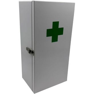 Relaxdays Relaxdays medicine cabinet, 3 shelves, HxWxD: 42 x 21 x 15.5 cm, wall-mounted, medical cabinet, white/green