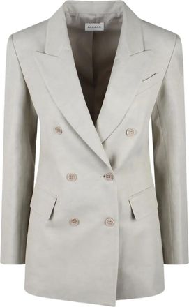 P.A.R.O.S.H. Blazer met dubbele rij knopen - Beige