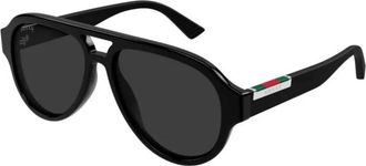 Gucci Aviator Zonnebril - Heren - Accessoires - Zwart - Maat: 55 MM