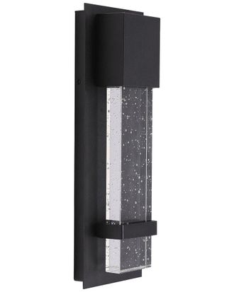 Eglo Eglo Venecia 1 Light Integrated Led Outdoor Wall Light With Black Finish & Clear Seeded Glass