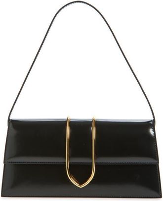 Jacquemus Le Long Bambino Leather Shoulder Bag in 990 Black at Nordstrom