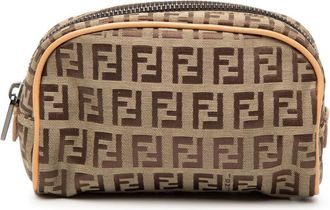 Fendi Pre-owned Fendi Zucchino Canvas Pouch Ladies N7D65GV84R1NU36D
