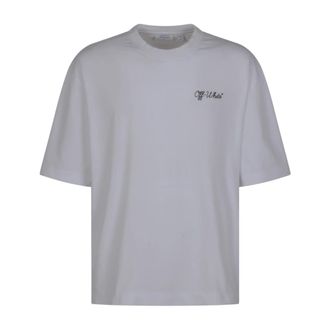 Off-white T-Shirts, male, White, Size: XL Script Skate S/S Tee