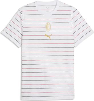 Puma T-shirt con stampa AC Milan ftblCulture da uomo, Accessori, Bianco, 3XL