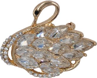 Firetti Brosche »Schmuck Geschenk Ansteckschmuck Schwan« () mit Glasstein