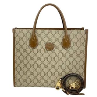 Gucci Pre-owned Tote Bags, female, Brown, Size: ONE SIZE Pre-owned Plastic Tote Bag