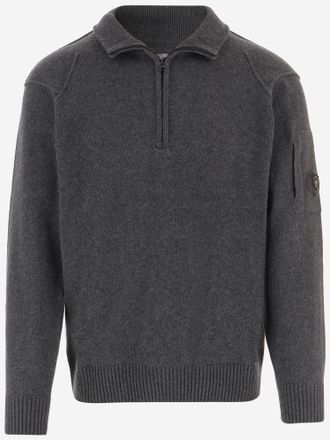 C.P. Company Maglia Mezza Zip Di Cp Company In Misto Lana