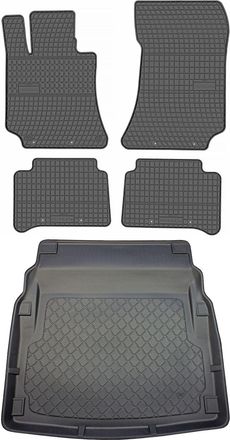OEM Juego De Alfombrillas De Goma Para Coche Y Maletero Para Mercedes Clase E W212 Sed&aacute;n (marzo De 2009 A Marzo De 2016)