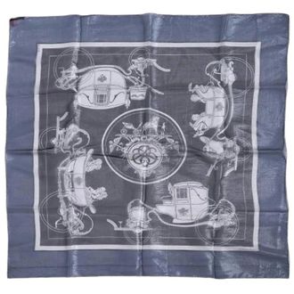 Herm&egrave;s Pre-owned Scarves, female, Multicolor, Size: ONE SIZE Pre-owned Ex-Libris Scarf